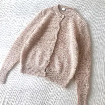 저널 스탠다드 모헤어 혼방 컴팩트 가디건 페일 핑크
