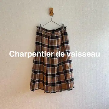 Charpentier dn Vaisseau 플리츠 체크 스커트 K80