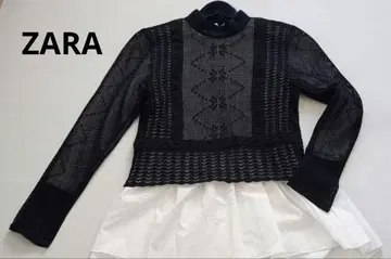ZARA 자라 시스루 디자인 면 니트 사이즈 M 미착용품