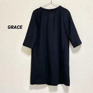 그레이스 7부 소매 원피스 블랙 캐시미어