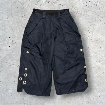 sacai 19AW 크롭 와이드 팬츠 지퍼 플라이 스터드