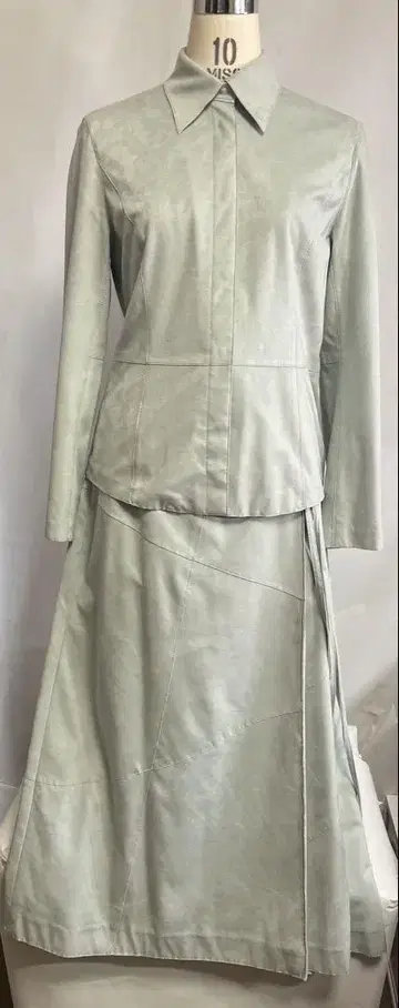 ANNE KLEIN 스모키 블루 스커트 셋업 언클라인