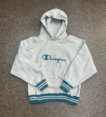 90s 챔피온 리버스 위브 리브라인 후드티 M