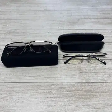 JINS 실버 프레임 안경 외