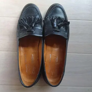 디에고베리니 네이비 가죽 프린지 로퍼