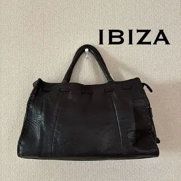 IBIZA 가죽 토트백 블랙
