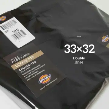 33 x 32 [ 새상품 미사용 ] 디키즈 더블니 85283 BLACK
