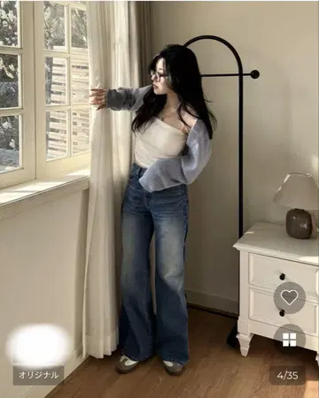 [ nabi ] 3웨이 버튼 와이드 데님 팬츠