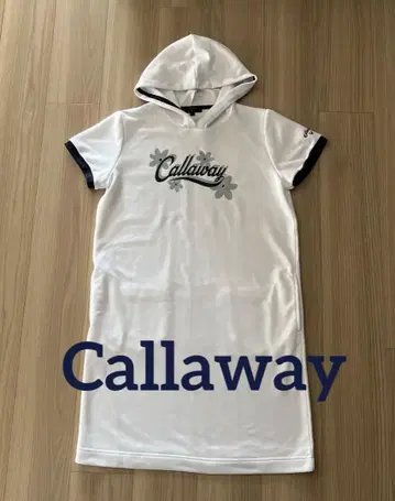 [ 새상품 ] Callaway 화이트 후드 부착 원피스 L 사이즈