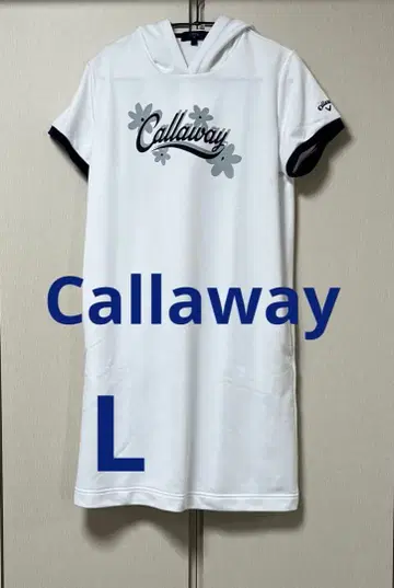 [ 새상품 ] Callaway 화이트 후드 부착 후드티 원피스 L 사이즈