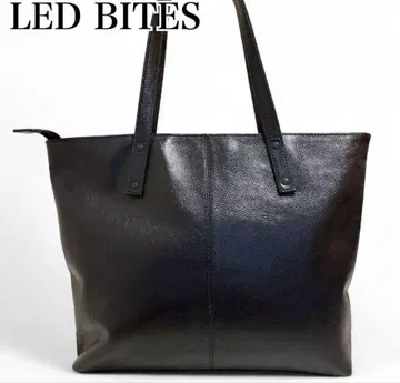 새상품급 L.E.D.BITES 토트백 블랙 A4 가죽 블랙
