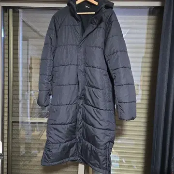 블랙 롱 다운 자켓