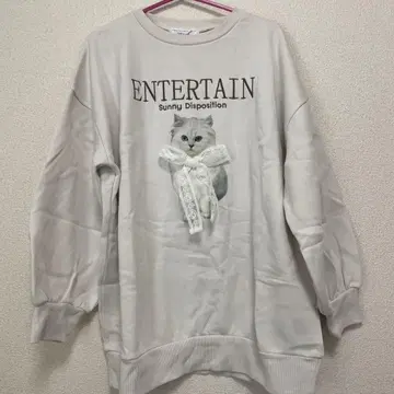 OLIVE des OLIVE 고양이 프린트 트레이닝복