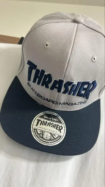 THRASHER 캡 그레이 네이비 프리 사이즈