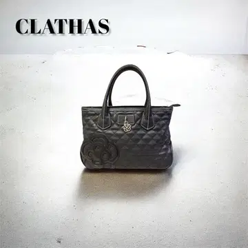 CLATHAS 핸드백 다기능 꽃무늬 플라워 퀼팅 백 블랙
