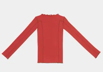 BASERANGE 오마트 롱 슬리브 T셔츠 빨간색 XS