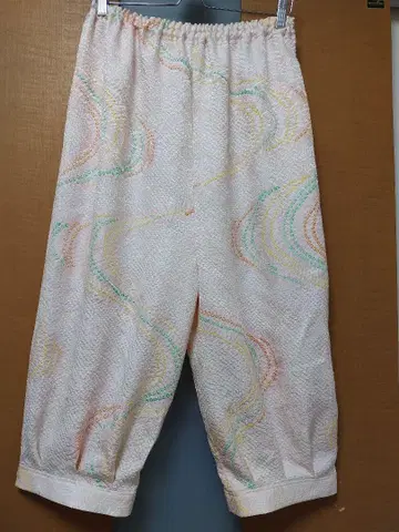 기모노 리메이크, 순수 실크,  호박 팬츠