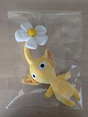 노랑 피크민 봉제 인형 스트랩 파우치