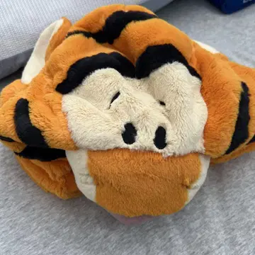 호랑이 얼굴 디자인 플리스 모자