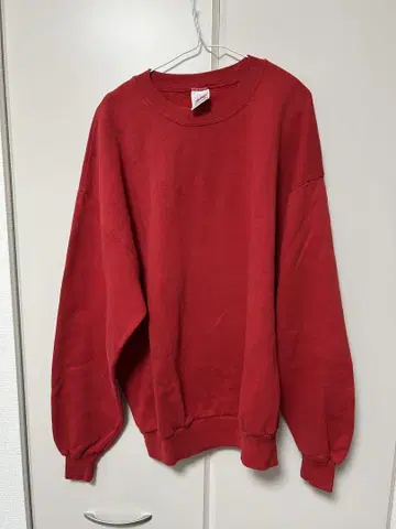 JERZEES 레드 L 크루넥 트레이닝복