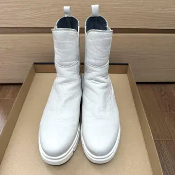 화이트 사이드 고어 숏부츠 가죽