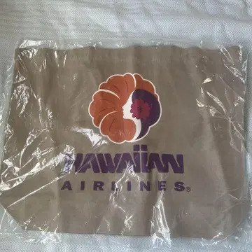 미사용 새상품 하와이안 에어라인 토트백 베이지 하와이안 항공