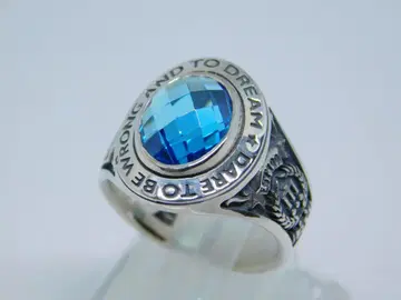 새상품 13호 닥터 몬로 내로우 칼리지 링 블루 토파즈 반지