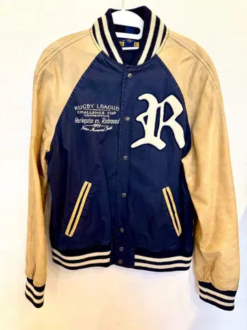RUGBY 바시티 자켓 네이비/베이지