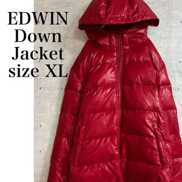 EDWIN 다운 자켓 레드 사이즈 XL