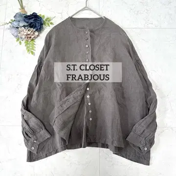 S.T. CLOSET FRABJOUS 린넨 100% 플레어 블라우스