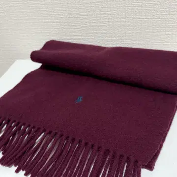 랄프 로렌 머플러 보르도 스코틀랜드제 램스울 남녀 공용 방한