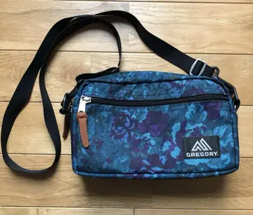 GREGORY 그레고리 블루 태피스트리 패디드 숄더 파우치 M