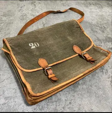 WWI 프랑스군 아틸러리 백 린넨/가죽제