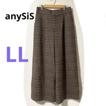 [ 택 포함 새상품 ] anySiS 글렌체크 턱 와이드 팬츠