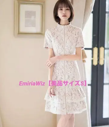 EmiriaWiz 에밀리아 위즈 프론트 지퍼 레이스 원피스 S