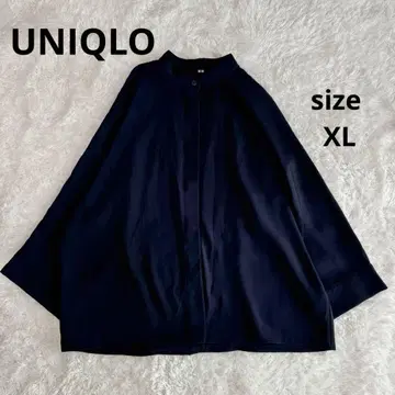 [ 유니클로 UNIQLO ] 이번 시즌 드레이프 블라우스 네이비 XL