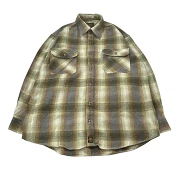 옴브레 체크 플란넬 셔츠 브라운 M BOON PAL