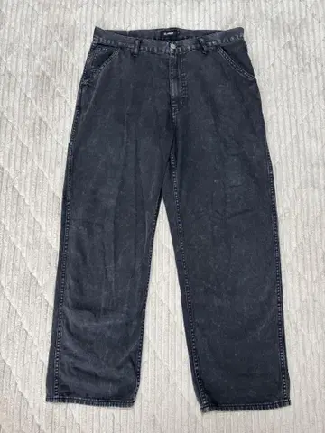 X-LARGE 다크 그레이 데님 와이드 팬츠