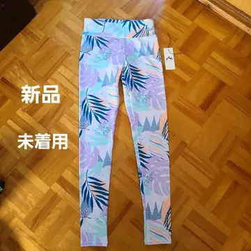 새상품 M 사이즈 트로피컬 꽃무늬 레깅스
