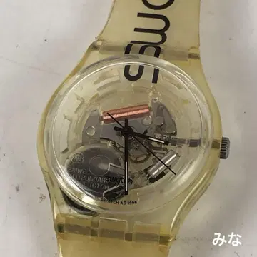 swatch 아날로그 손목시계 클리어 남성용 브랜드