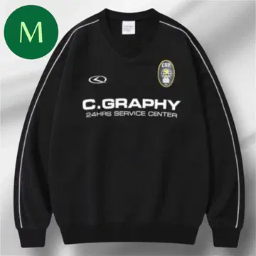 [ 새상품급 ] codegraphy V-neck 맨투맨 블랙 M