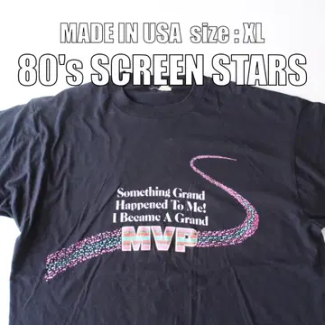 80's 빈티지 T셔츠 XL 미국제 블랙 [ GG0229