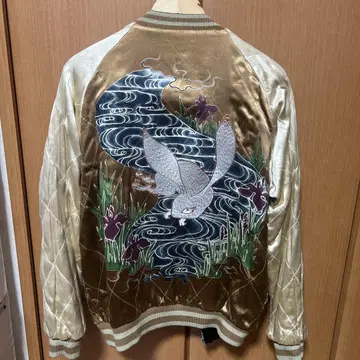 [레어] 타츠미 데코 토끼 드래곤 자수 스카잔 블랙 리버서블