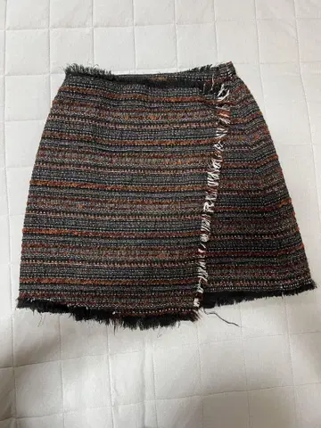 트위드 프린지 미니 스커트 랩 스커트 ZARA