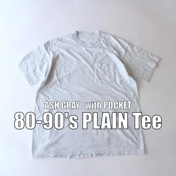 80-90s 포켓 부착 무지 T셔츠 USA 빈티지 [ GG0230