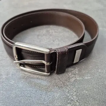 Ermenegildo Zegna 제냐 다크 브라운 가죽 벨트