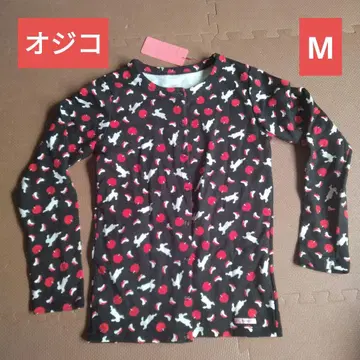 [택 포함 새상품] 오지코 긴팔 가디건 토끼와 사과 패턴 여성용 M