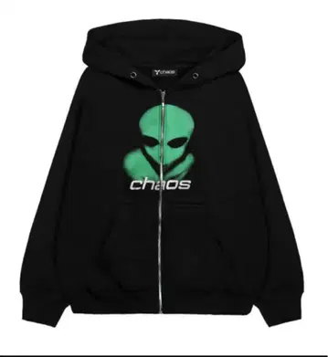 Chaos 에이리언 프린트 집업 후드티
