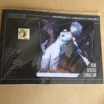 EVANGELION / 핀 배지 & 클리어 엽서 세트 레이