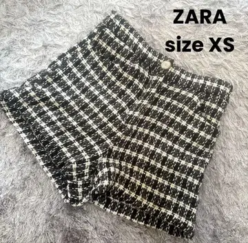 ZARA 트위드 숏팬츠 자라 XS 모노톤